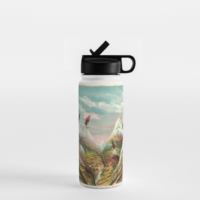 "View of Nature in Ascending Regions" by Levi Walter Yaggy, 1893 Water Bottle