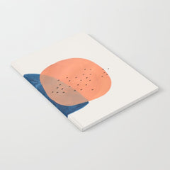 Twins' Minimalist Modern Mid Century Colorful Navy Blue Tan Shapes by Ejaaz Haniff Notebook