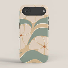 70s big flower botanical land 2 iPhone Case