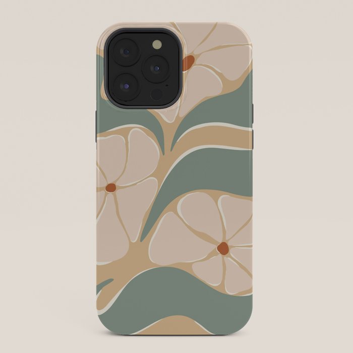 70s big flower botanical land 2 iPhone Case