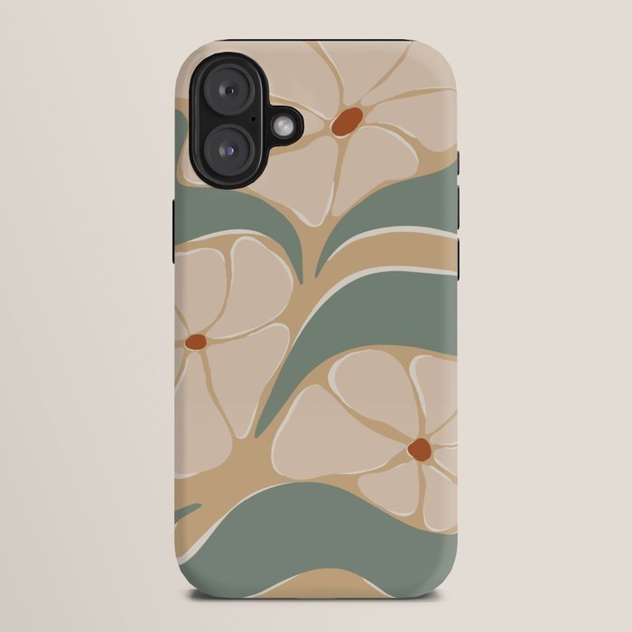 70s big flower botanical land 2 iPhone Case