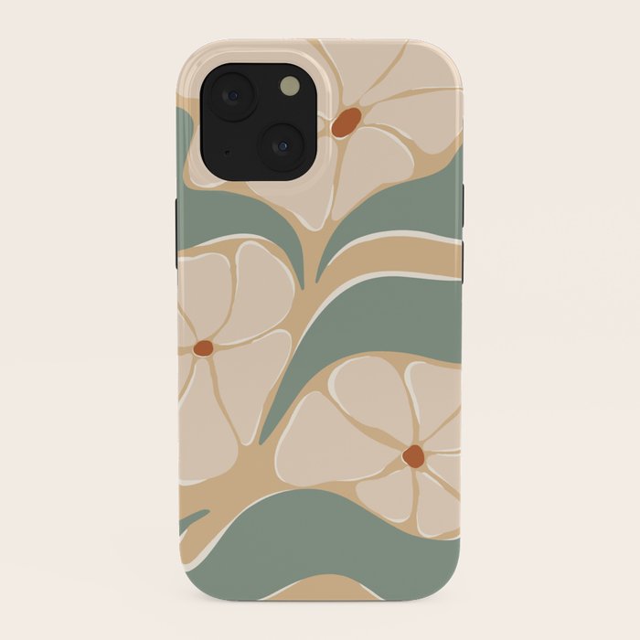 70s big flower botanical land 2 iPhone Case