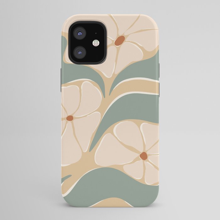 70s big flower botanical land 2 iPhone Case