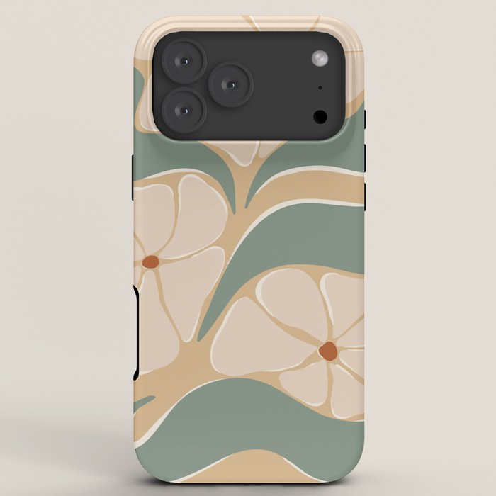 70s big flower botanical land 2 iPhone Case