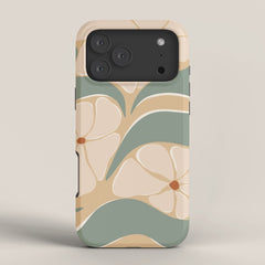 70s big flower botanical land 2 iPhone Case