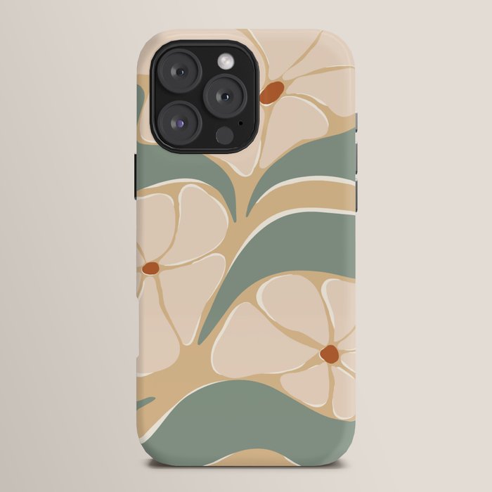 70s big flower botanical land 2 iPhone Case
