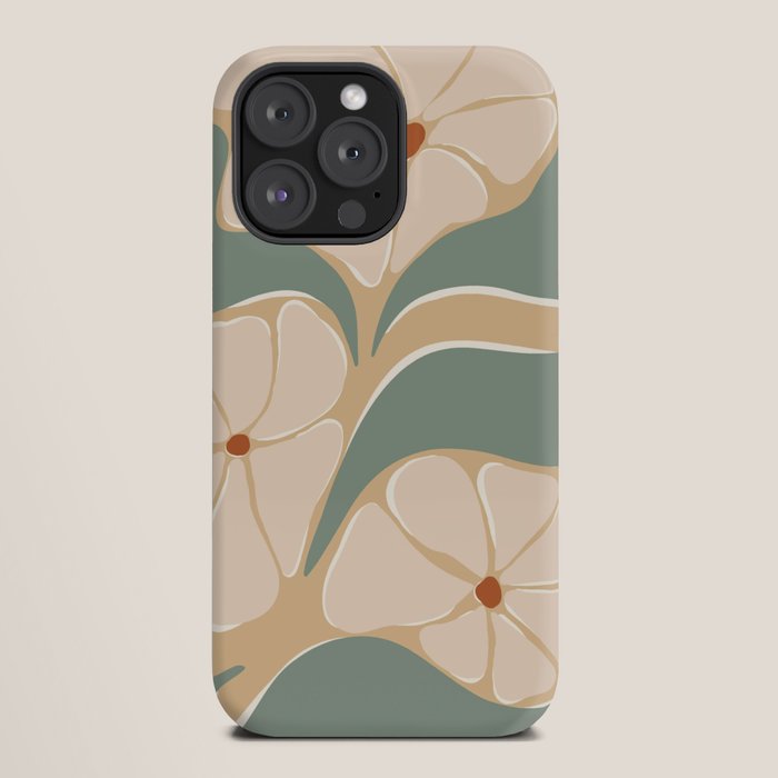 70s big flower botanical land 2 iPhone Case