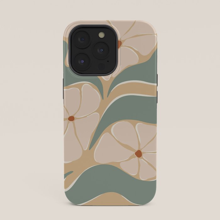 70s big flower botanical land 2 iPhone Case