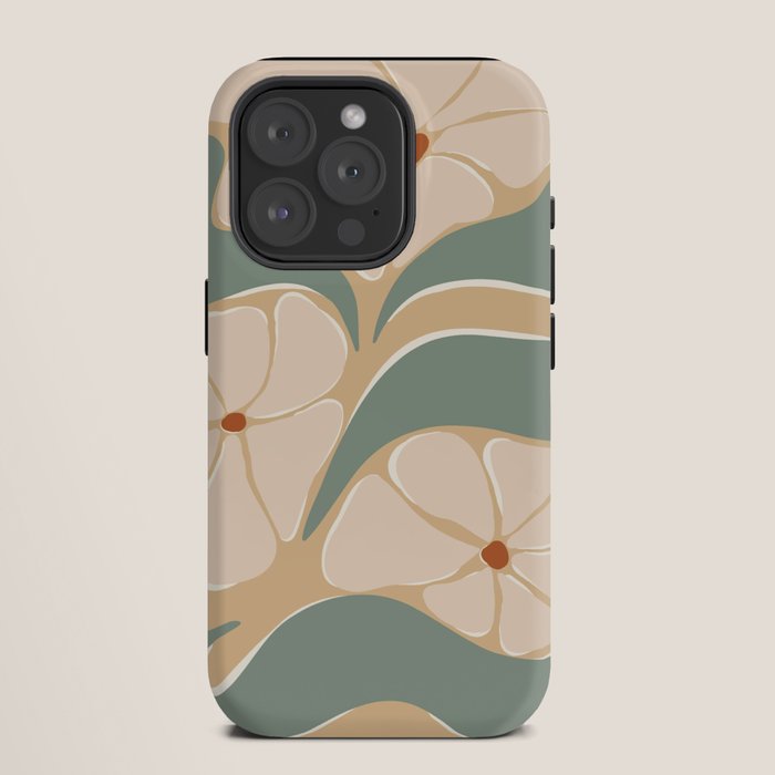 70s big flower botanical land 2 iPhone Case