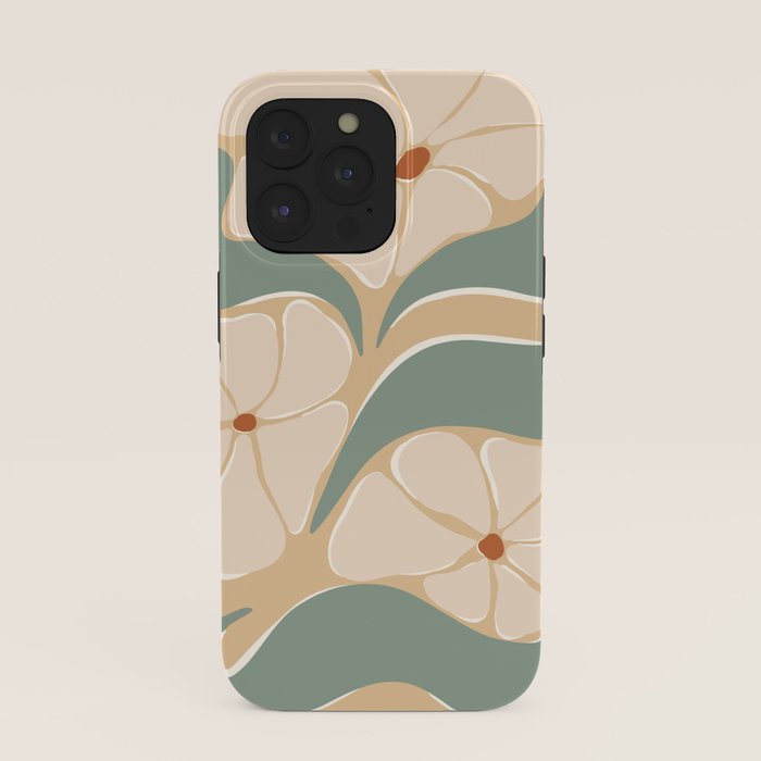 70s big flower botanical land 2 iPhone Case
