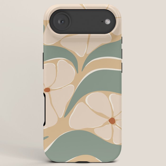 70s big flower botanical land 2 iPhone Case