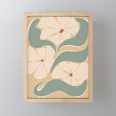 70s big flower botanical land 2 Mini Art Print