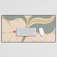 70s big flower botanical land 2 Desk Mat