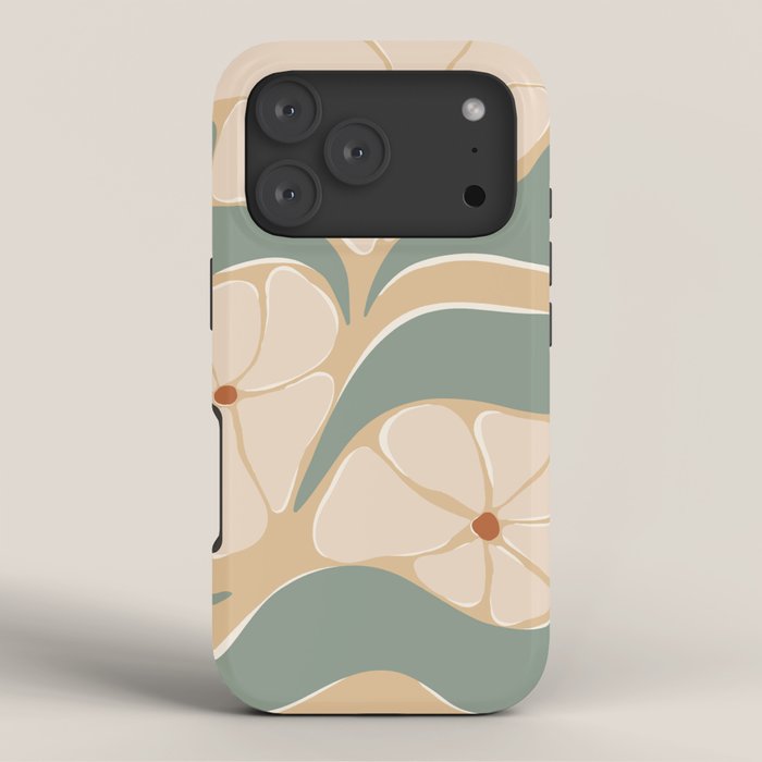 70s big flower botanical land 2 iPhone Case