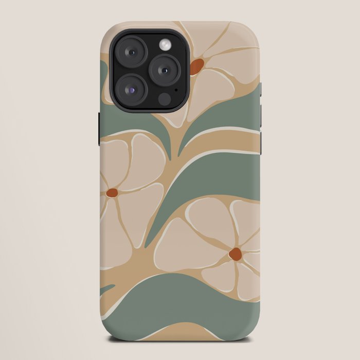 70s big flower botanical land 2 iPhone Case