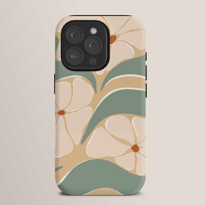 70s big flower botanical land 2 iPhone Case