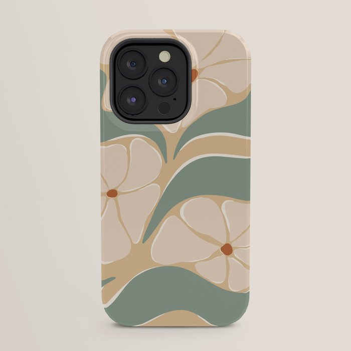 70s big flower botanical land 2 iPhone Case