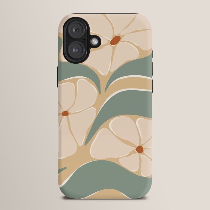 70s big flower botanical land 2 iPhone Case