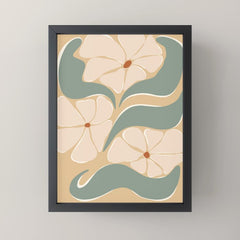 70s big flower botanical land 2 Mini Art Print