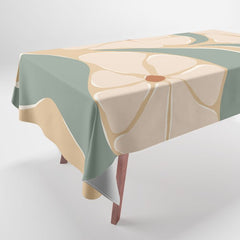 70s big flower botanical land 2 Tablecloth