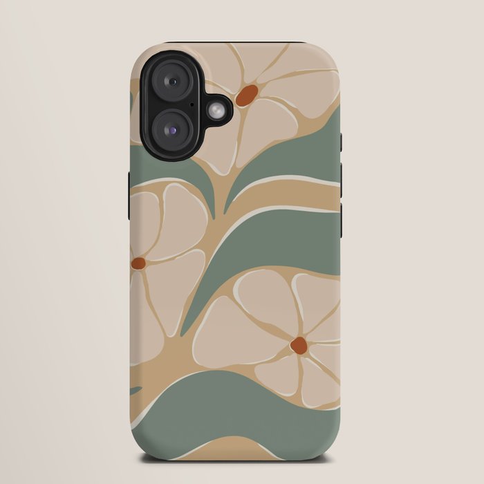 70s big flower botanical land 2 iPhone Case
