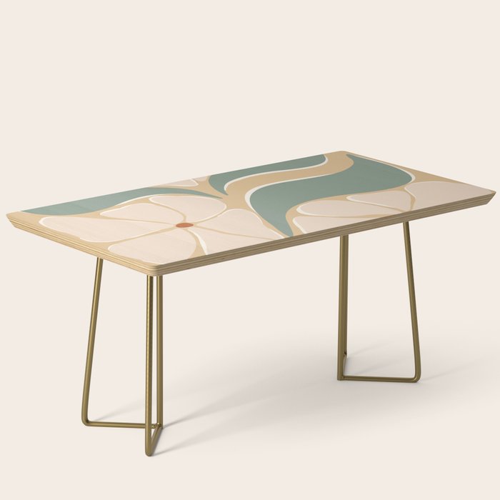 70s big flower botanical land 2 Coffee Table