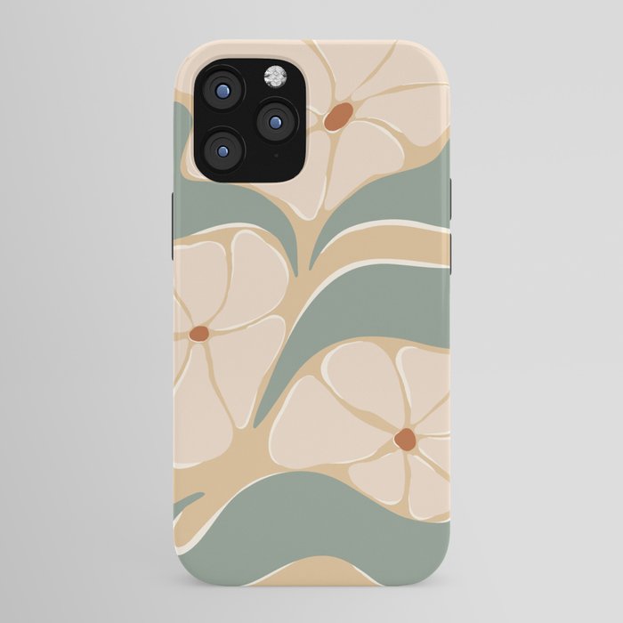 70s big flower botanical land 2 iPhone Case