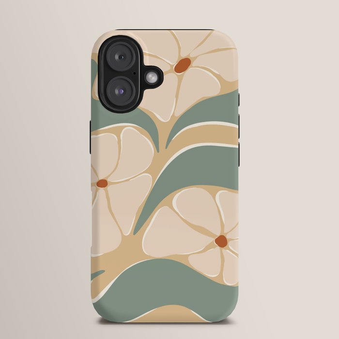 70s big flower botanical land 2 iPhone Case