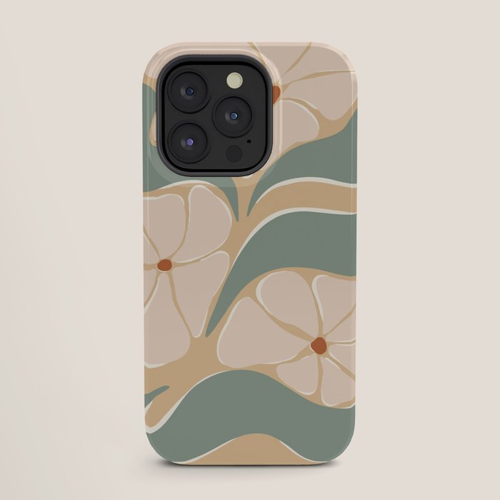 70s big flower botanical land 2 iPhone Case