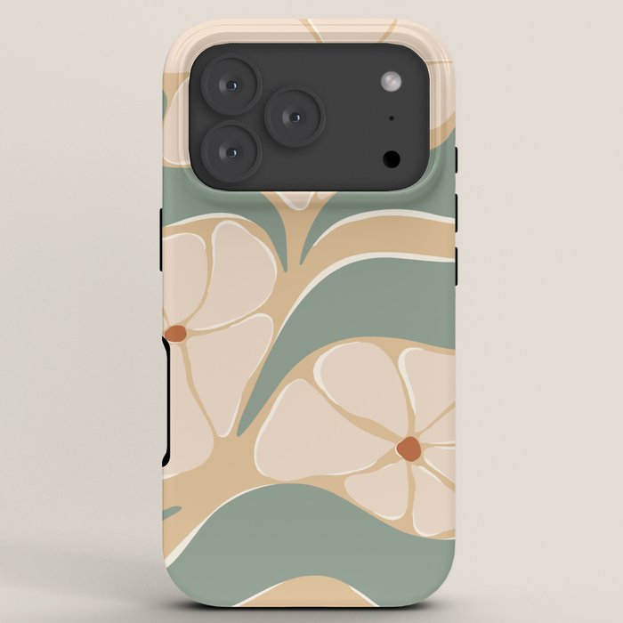 70s big flower botanical land 2 iPhone Case