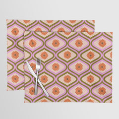 70s Disco Daisy Flower Pattern Placemat