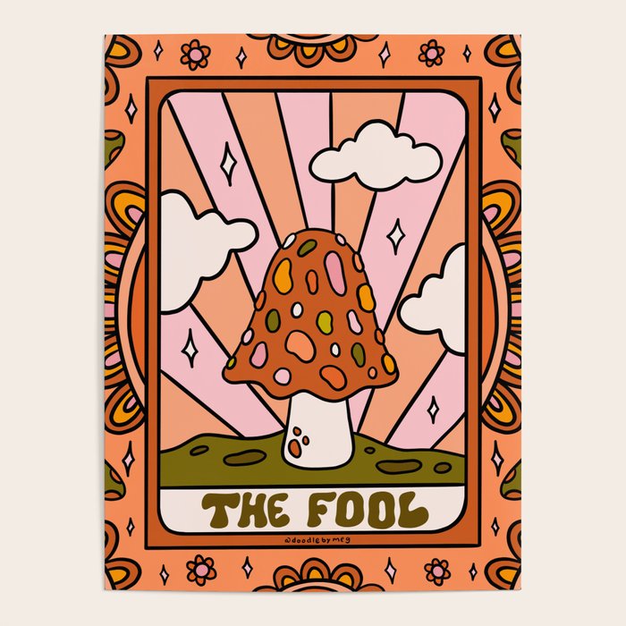 0. The Fool Mushroom Poster