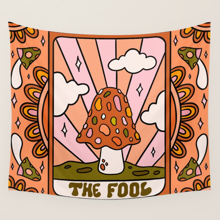 0. The Fool Mushroom Wall Tapestry