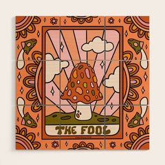 0. The Fool Mushroom Wood Wall Art