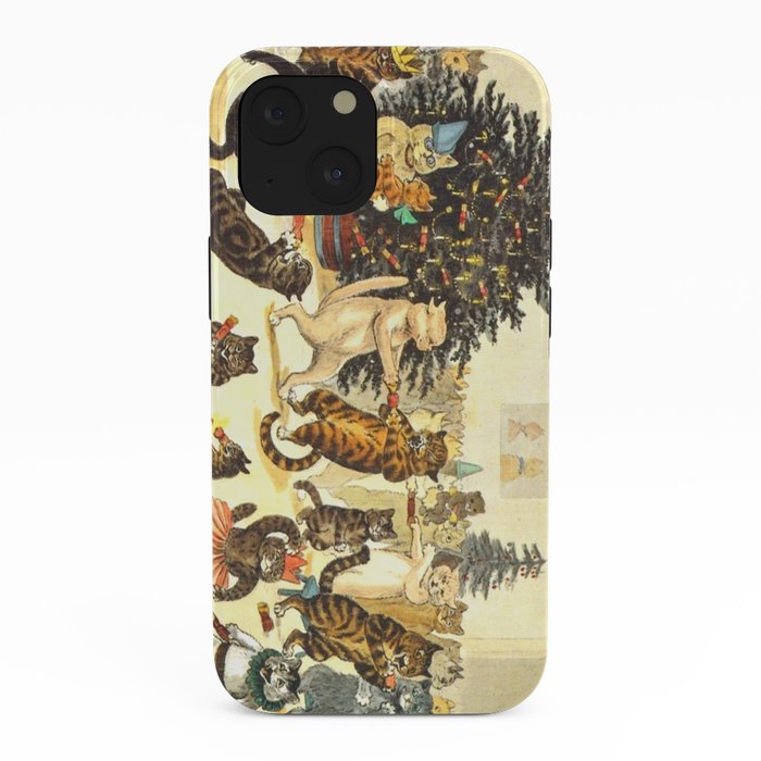 Christmas Party Cats' by Louis Wain Vintage Cat Art iPhone Case