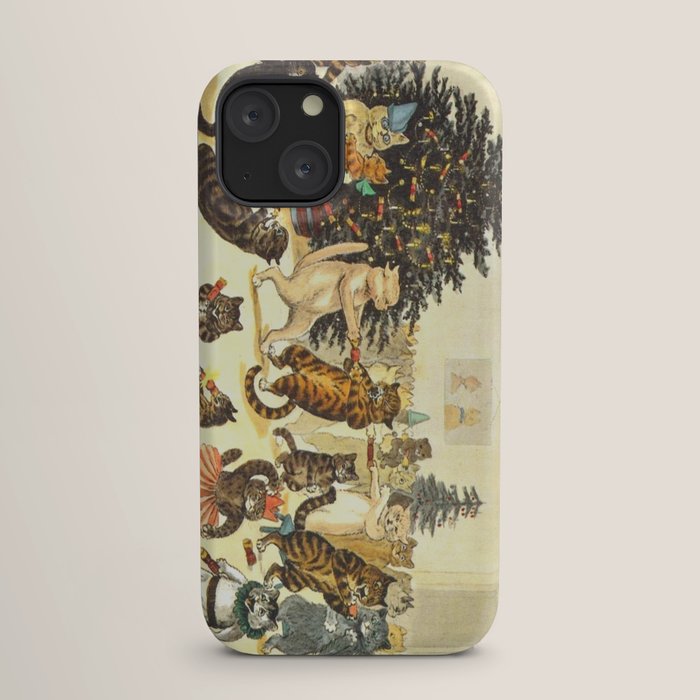Christmas Party Cats' by Louis Wain Vintage Cat Art iPhone Case