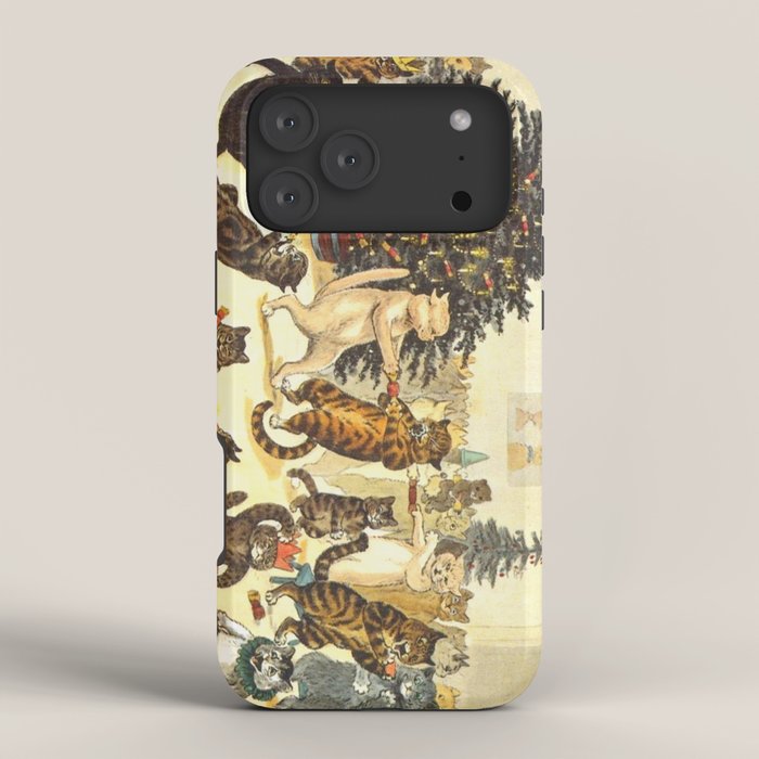 Christmas Party Cats' by Louis Wain Vintage Cat Art iPhone Case
