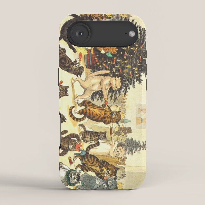 Christmas Party Cats' by Louis Wain Vintage Cat Art iPhone Case