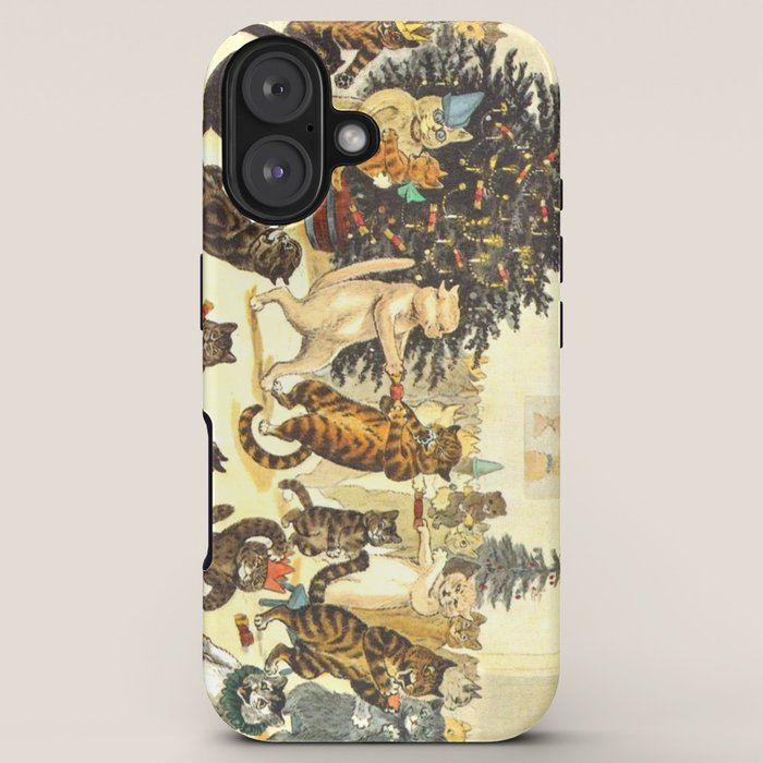 Christmas Party Cats' by Louis Wain Vintage Cat Art iPhone Case