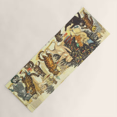 Christmas Party Cats' by Louis Wain Vintage Cat Art Yoga Mat
