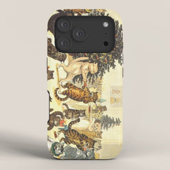 Christmas Party Cats' by Louis Wain Vintage Cat Art iPhone Case