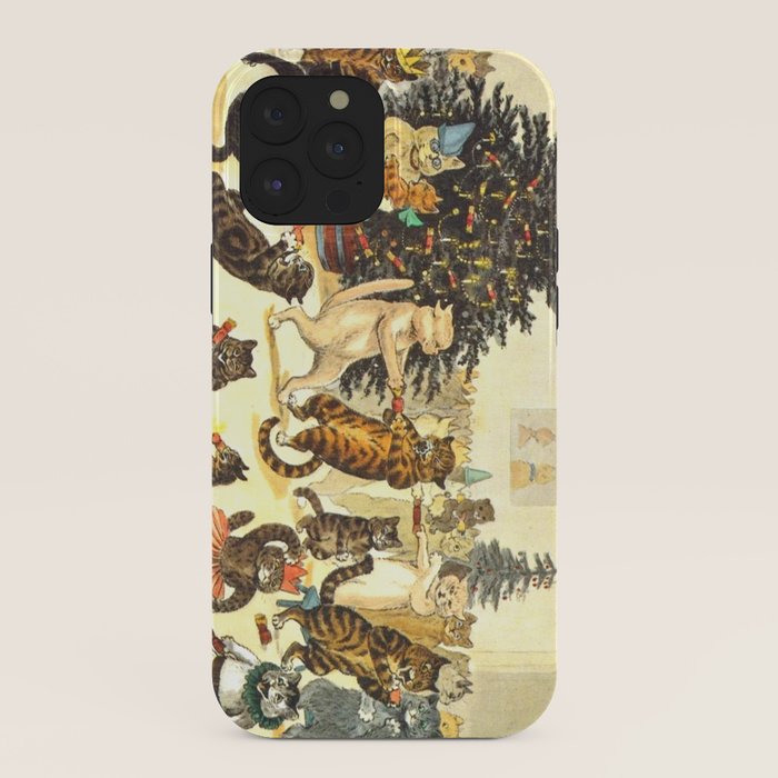 Christmas Party Cats' by Louis Wain Vintage Cat Art iPhone Case