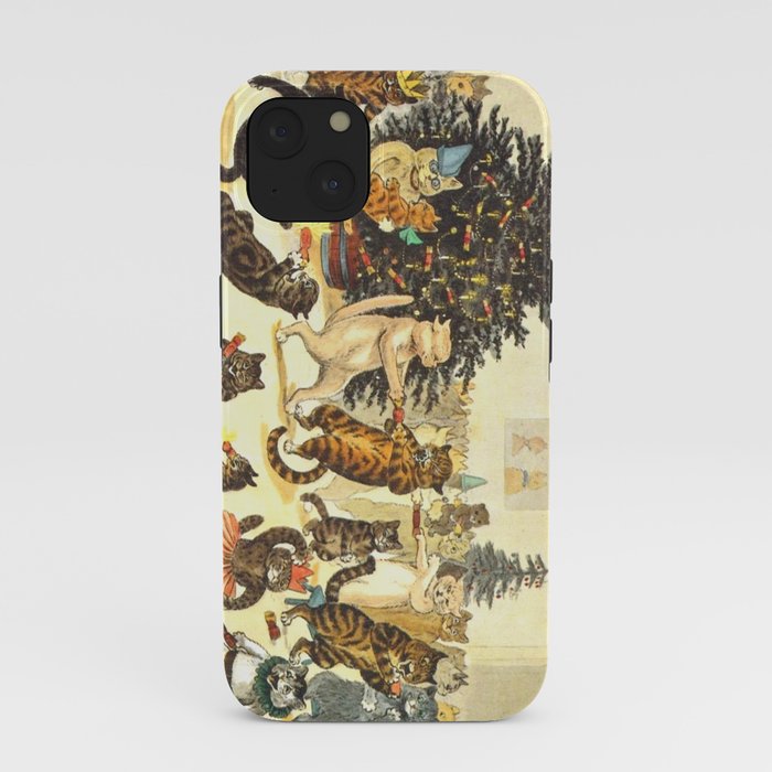 Christmas Party Cats' by Louis Wain Vintage Cat Art iPhone Case