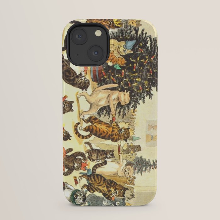 Christmas Party Cats' by Louis Wain Vintage Cat Art iPhone Case