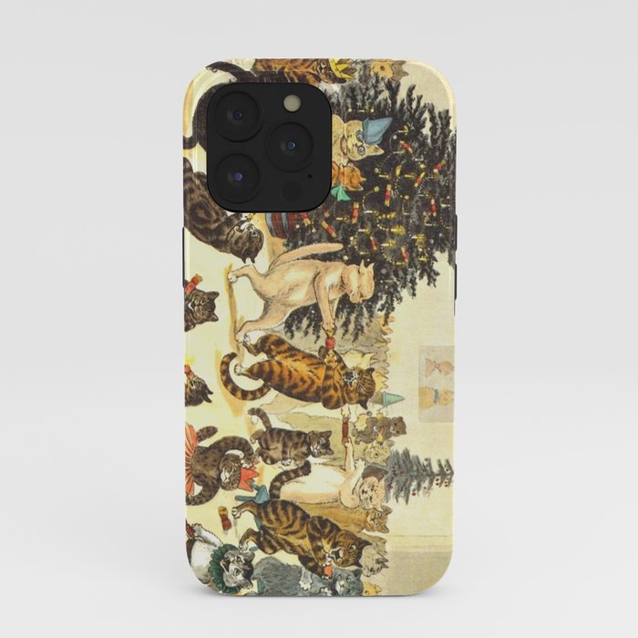 Christmas Party Cats' by Louis Wain Vintage Cat Art iPhone Case