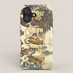 Christmas Party Cats' by Louis Wain Vintage Cat Art iPhone Case