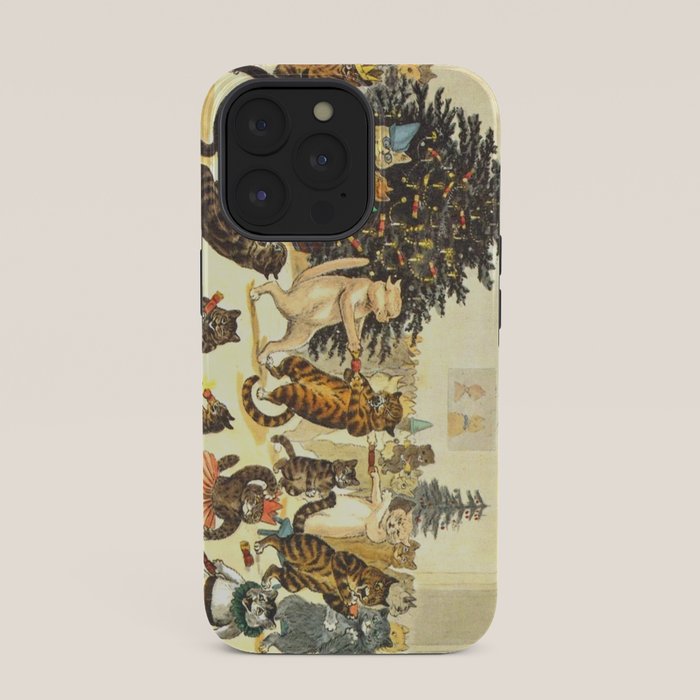 Christmas Party Cats' by Louis Wain Vintage Cat Art iPhone Case