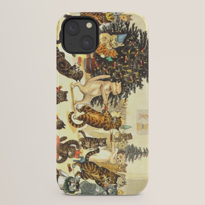 Christmas Party Cats' by Louis Wain Vintage Cat Art iPhone Case