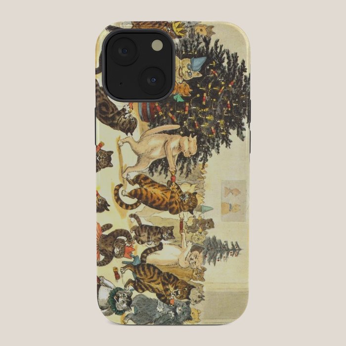Christmas Party Cats' by Louis Wain Vintage Cat Art iPhone Case