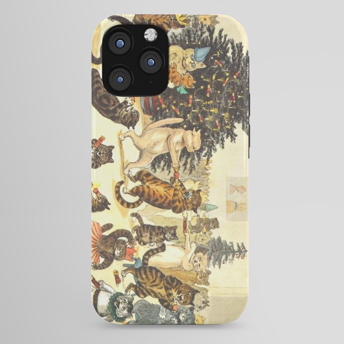 Christmas Party Cats' by Louis Wain Vintage Cat Art iPhone Case